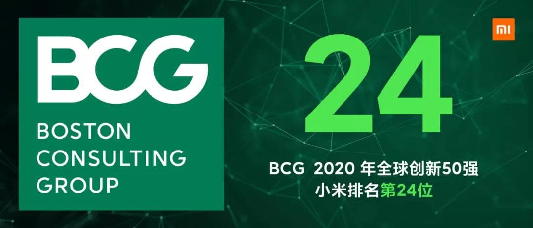 BCG 2020年全球創(chuàng)新50強(qiáng) 小米入選